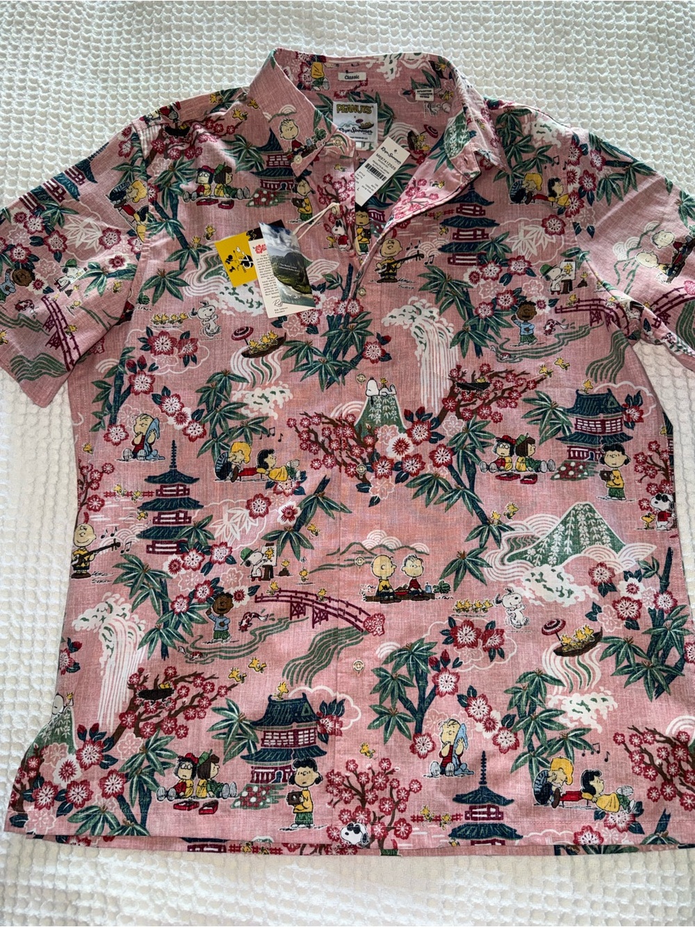NWT Reyn Spooner X Peanuts In Japan Snoopy Hawaiian Shirt Ltd Edition Men’s L